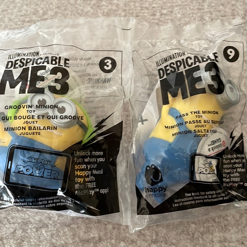 McDonald’s lot of 2 Despicable Me3 happy meal toys